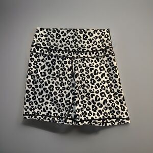 Ododos Capri Leopard Print Athletic Bike Shorts XS-S